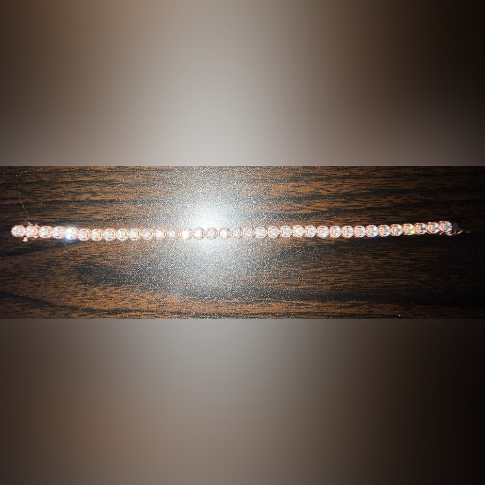 Diamonique Rose Gold Tennis Bracelet NWT 💎 - Picture 6 of 7